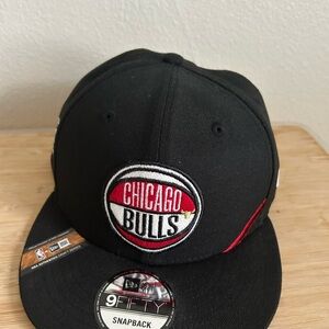 New Era Black and Red Chicago Bulls Snapback